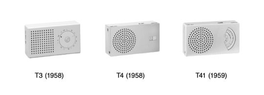 Trzy radioodbiorniki Braun T3, T4 i T41